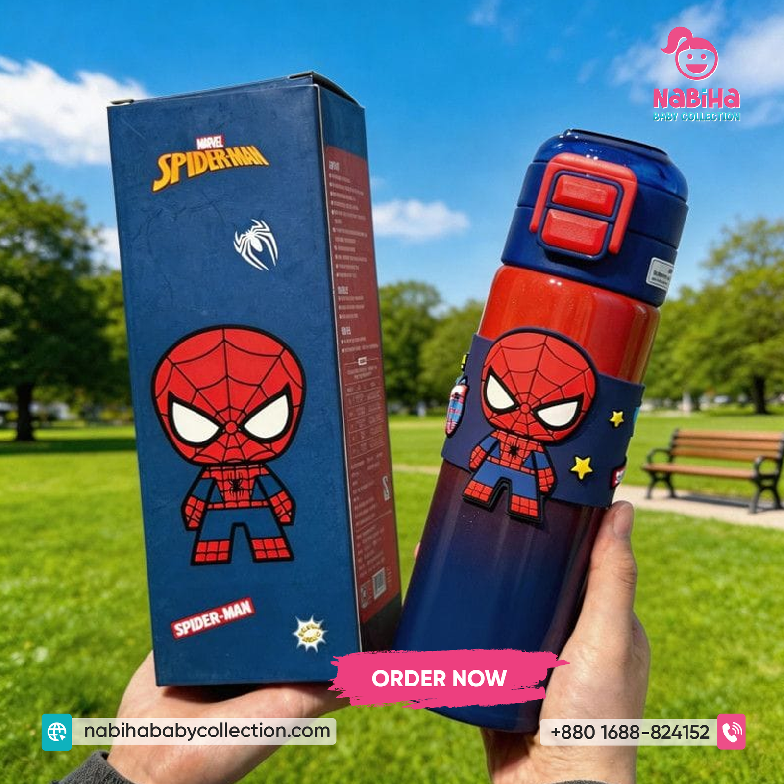 Marvel Spider-Man Kids Insulated Water Bottle
