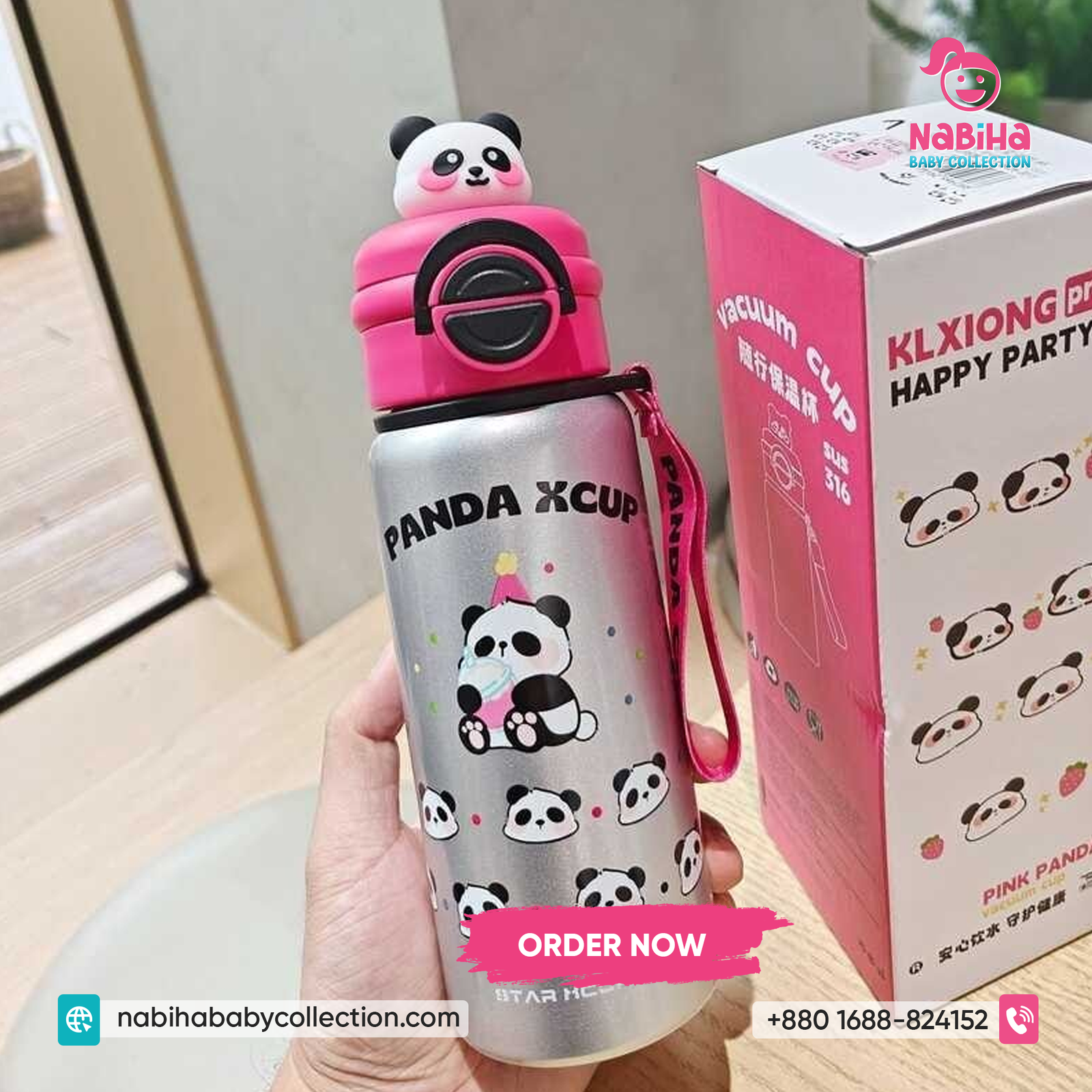Panda X-Cup Kids Insulated Water Bottle