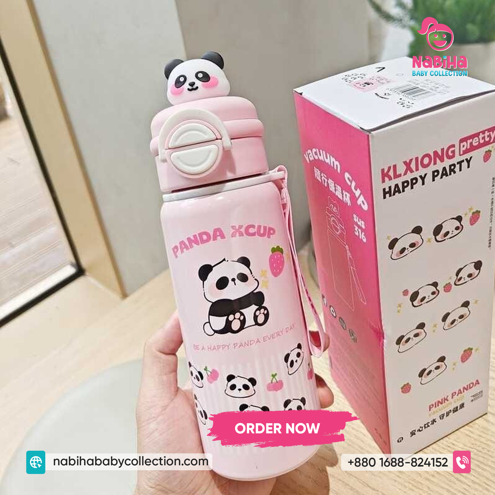 Panda X-Cup Kids Insulated Water Bottle