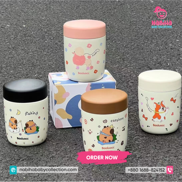 Baoluocc Cartoon Insulated Food Jar (550ML)