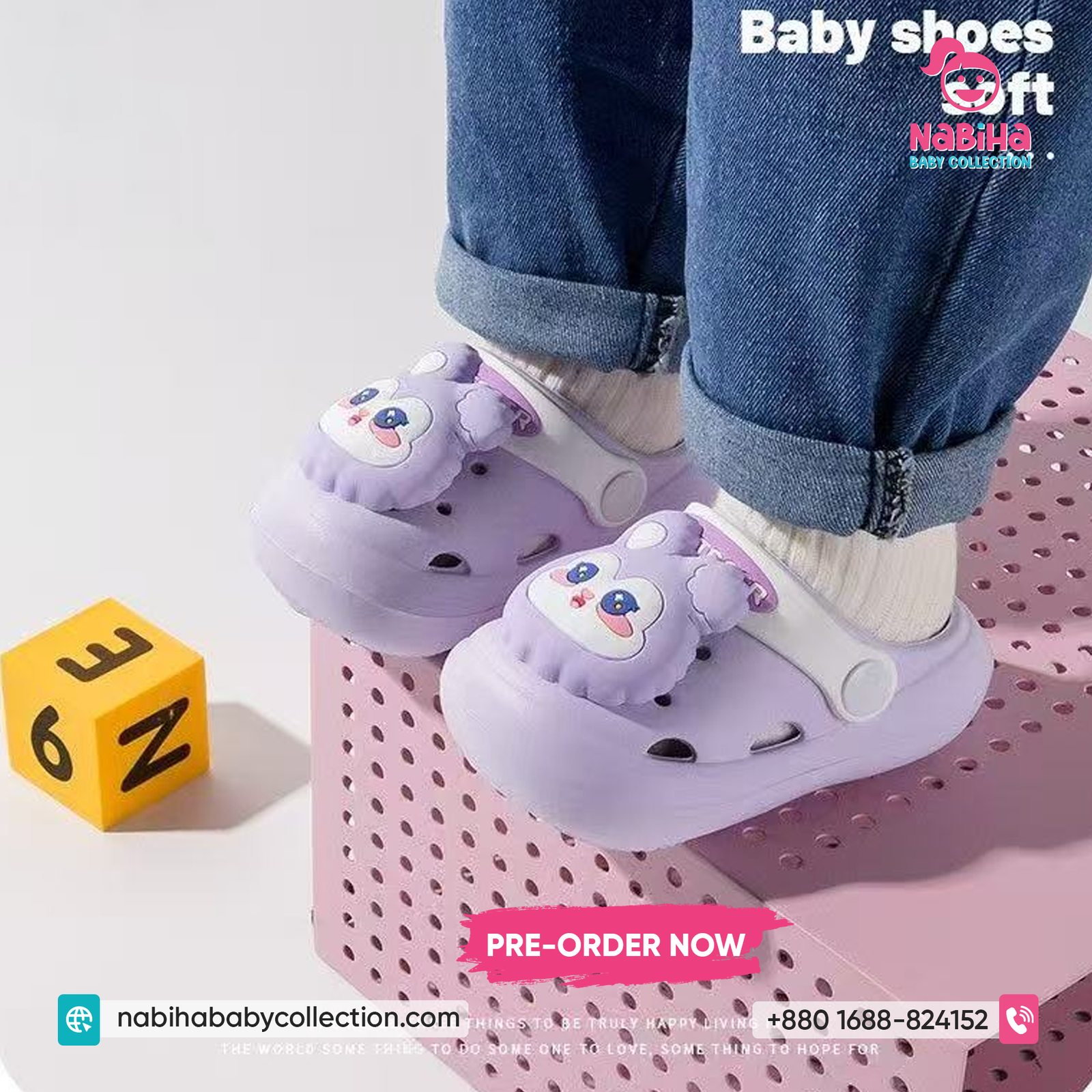 Cute Bunny Cartoon Baby Clog Sandal (Imported – Pre Order)
