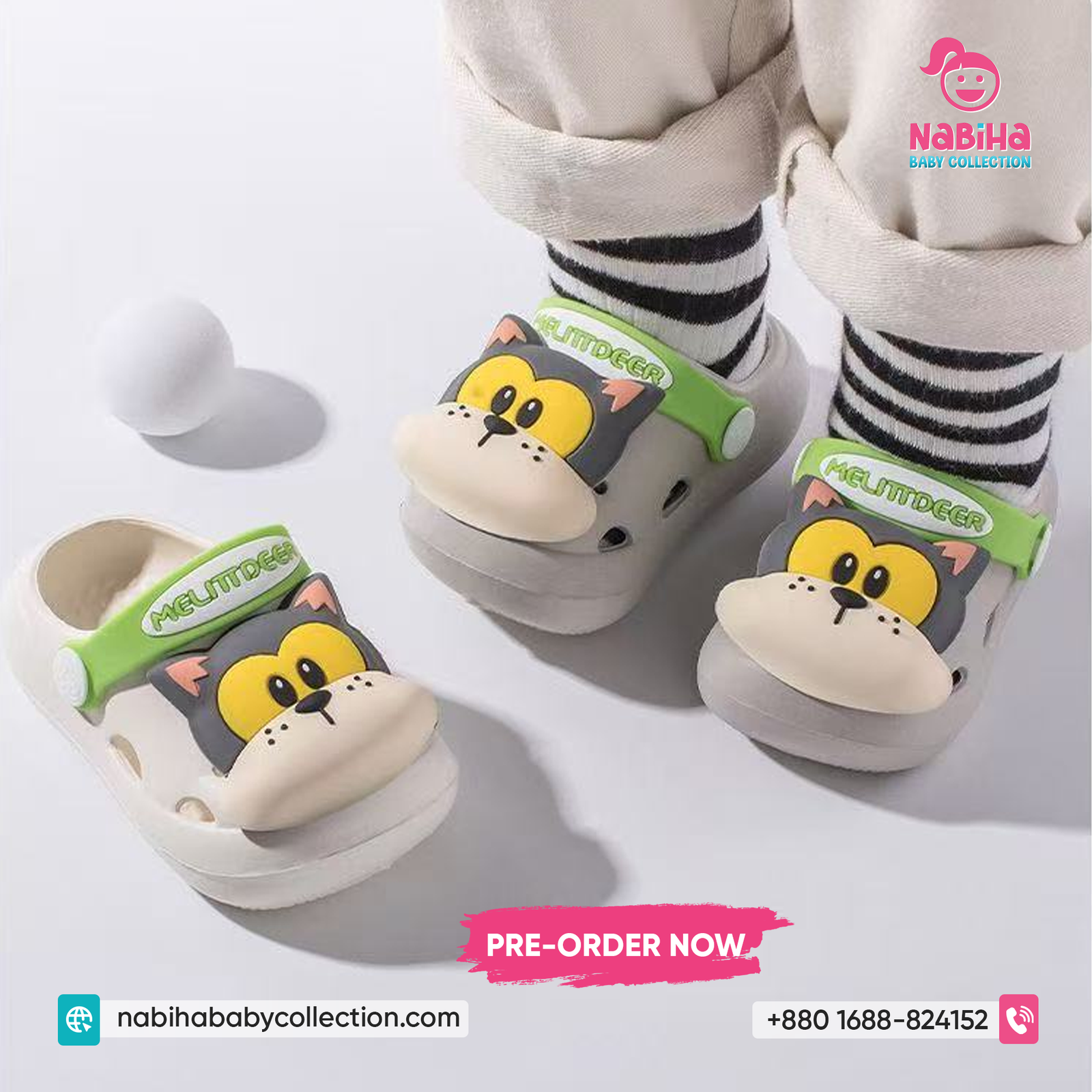 Cute Cat Cartoon Baby Sandal (Imported – Pre Order)