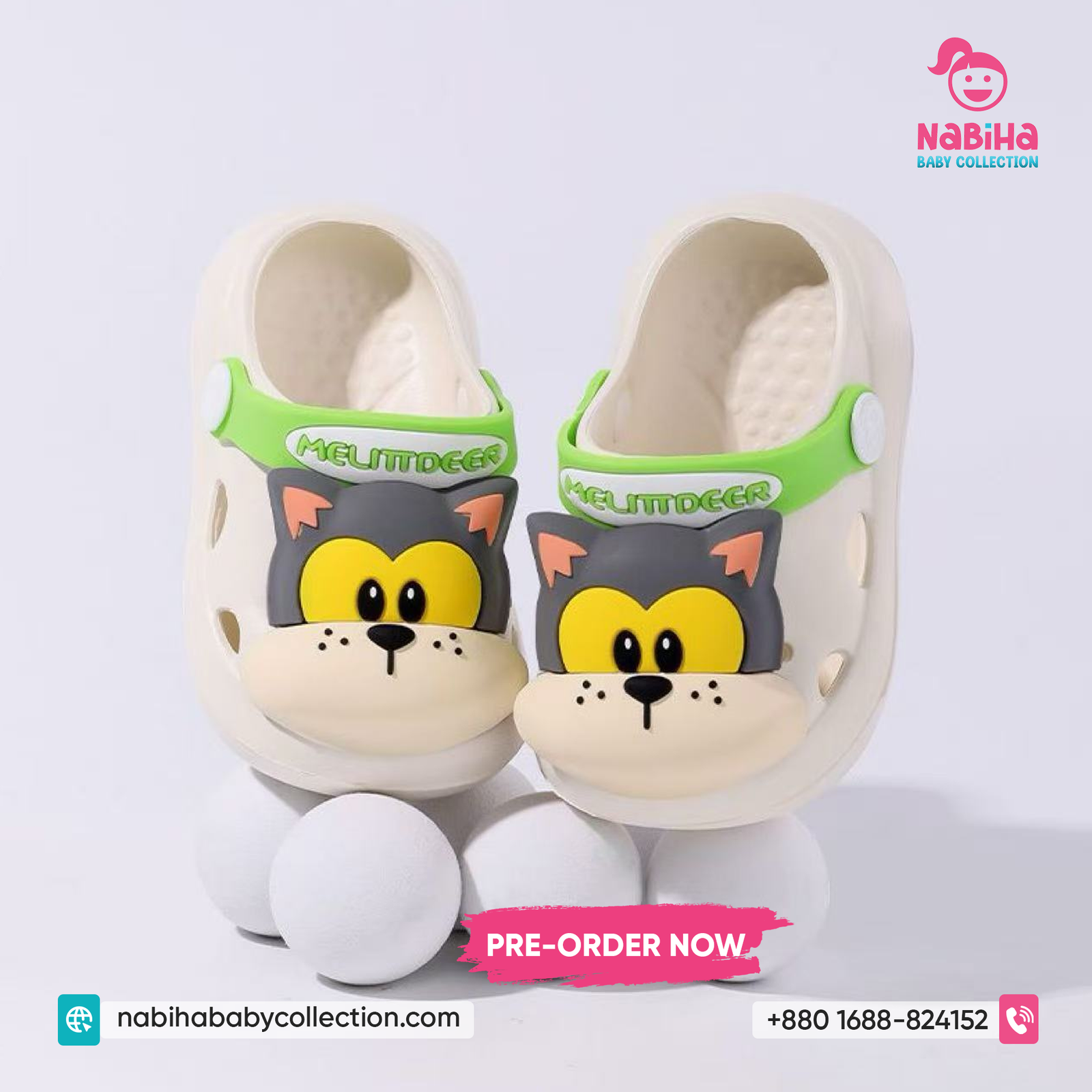 Cute Cat Cartoon Baby Sandal (Imported – Pre Order)