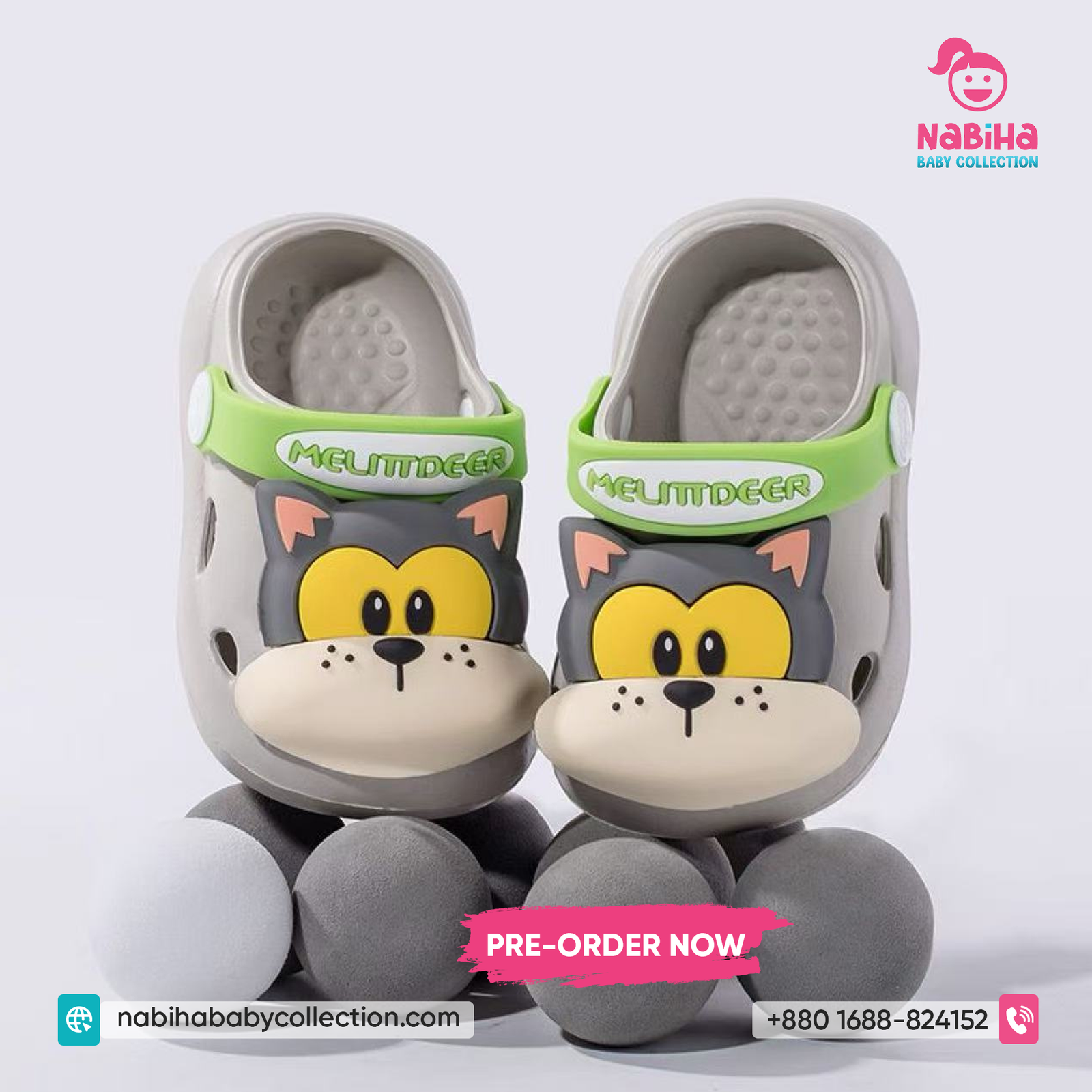 Cute Cat Cartoon Baby Sandal (Imported – Pre Order)