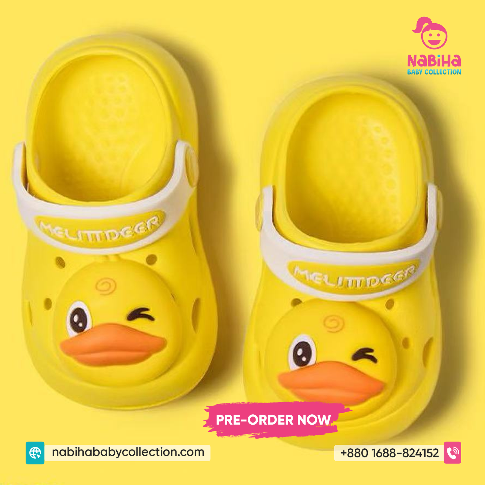 Cute Duck Cartoon Baby Clog Sandal (Imported – Pre Order)