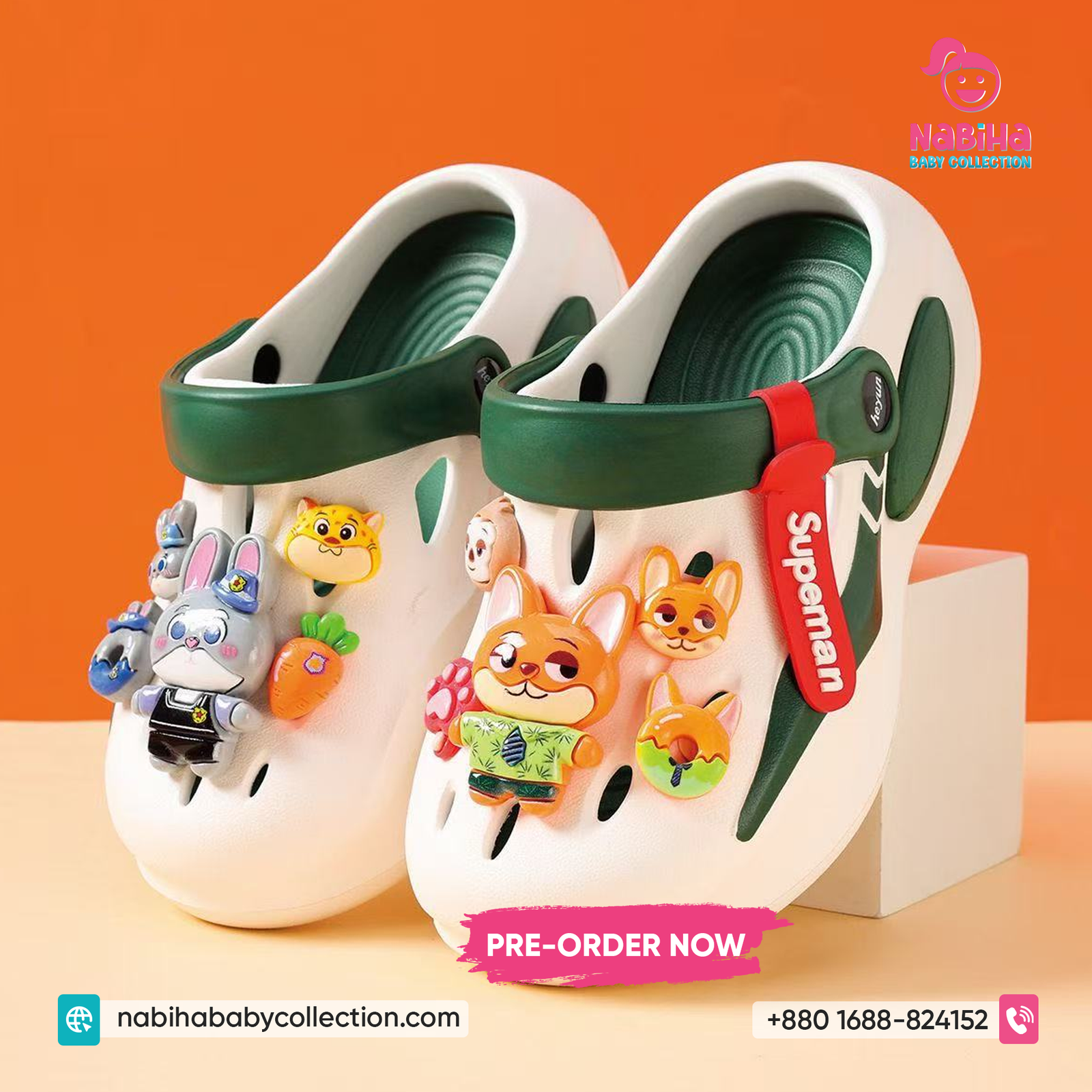 Premium Cartoon Charm Baby Clog Sandal (Imported – Pre Order Collection)
