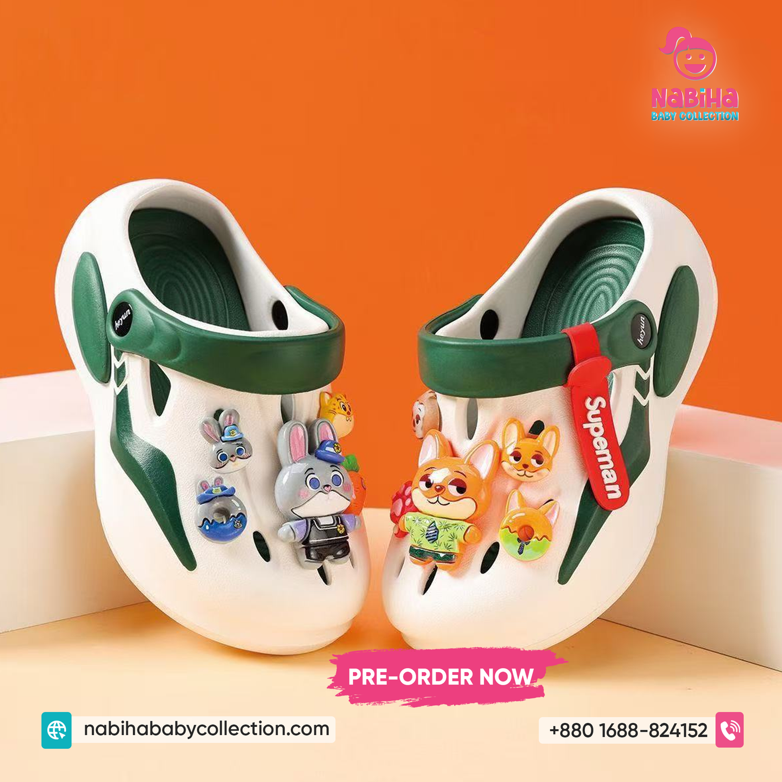 Premium Cartoon Charm Baby Clog Sandal (Imported – Pre Order Collection)