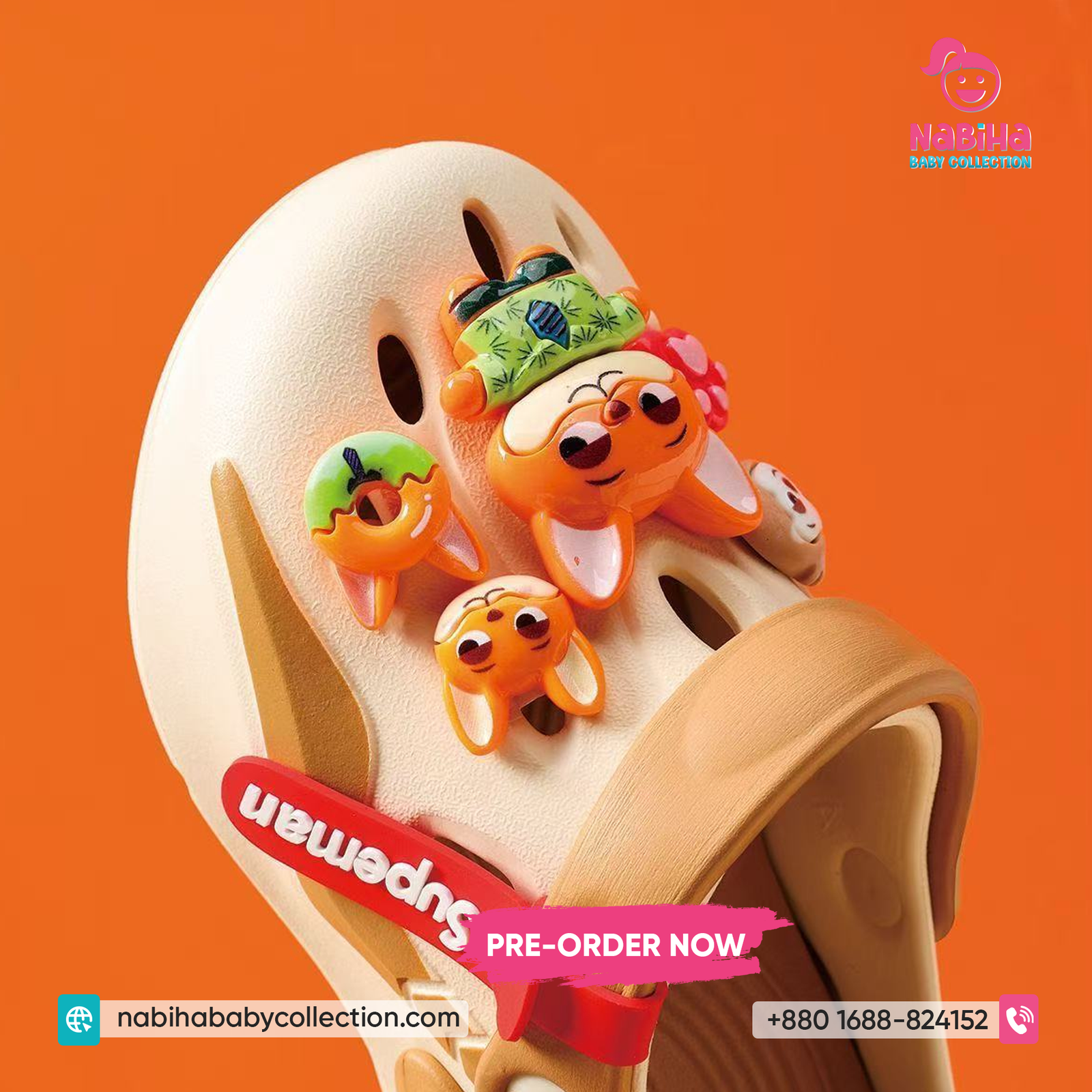 Premium Cartoon Charm Baby Clog Sandal (Imported – Pre Order Collection)