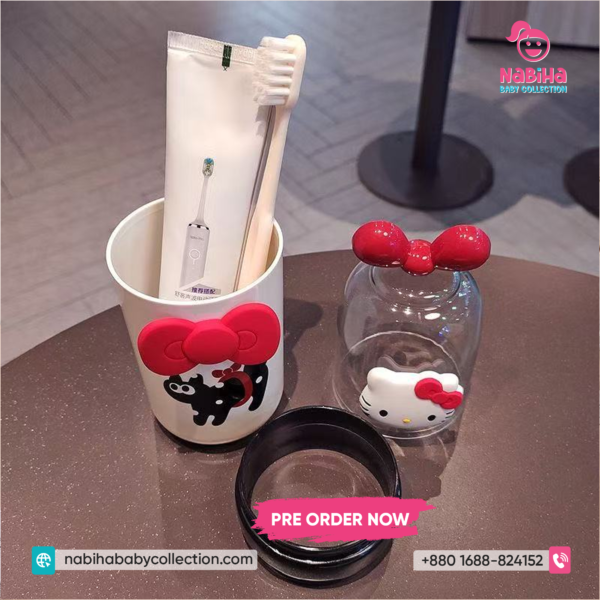 Hello Kitty Kids Toothbrush Holder Set