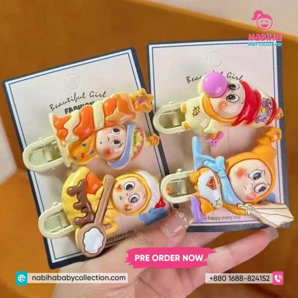 Cute Cartoon Kids Hair Clip Set