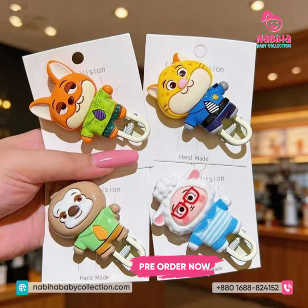 Cute Cartoon Animal Kids Hair Clip Set