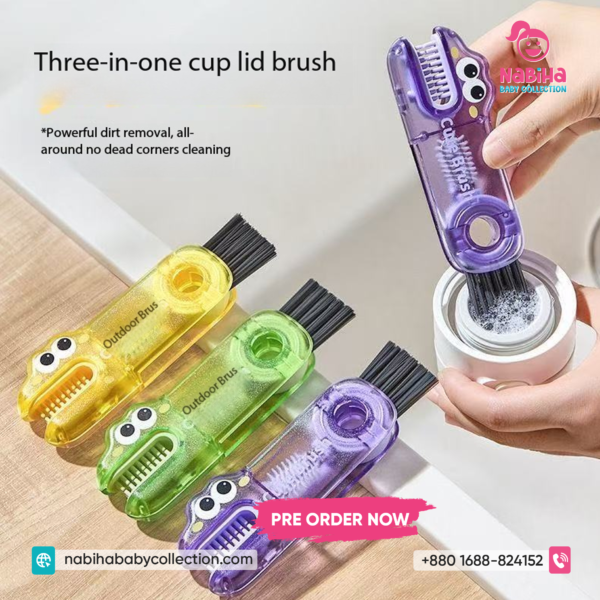 3-in-1 Cup Lid Cleaning Brush