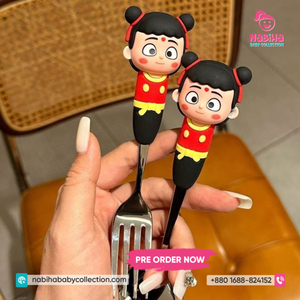 Cute Cartoon Kids Spoon & Fork Set