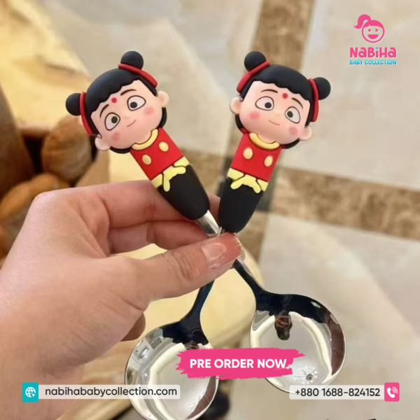 Cute Cartoon Kids Spoon & Fork Set