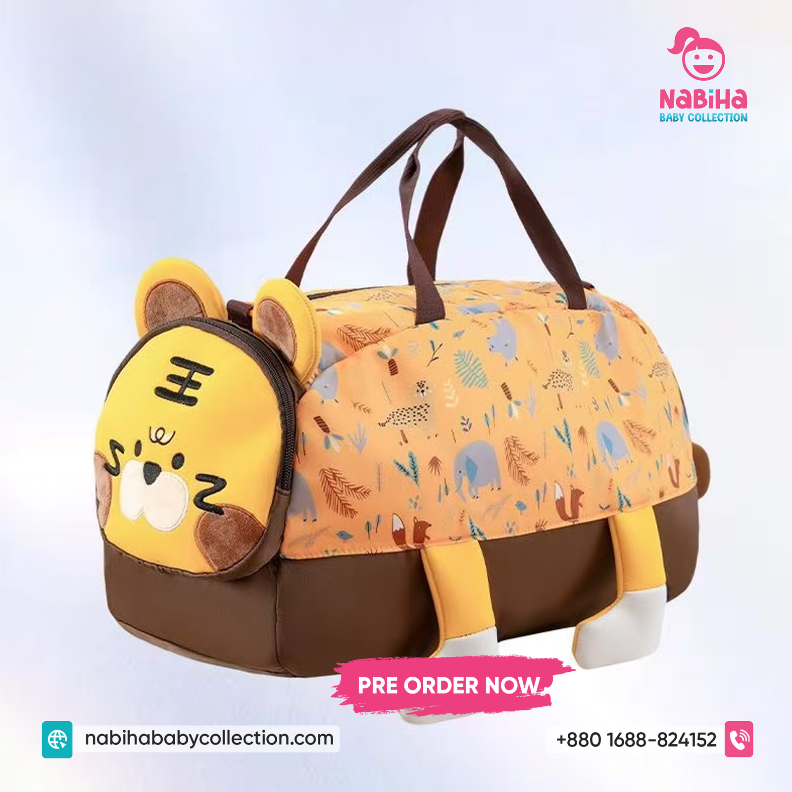 Cute Cartoon Animal Kids Travel Duffle Bag
