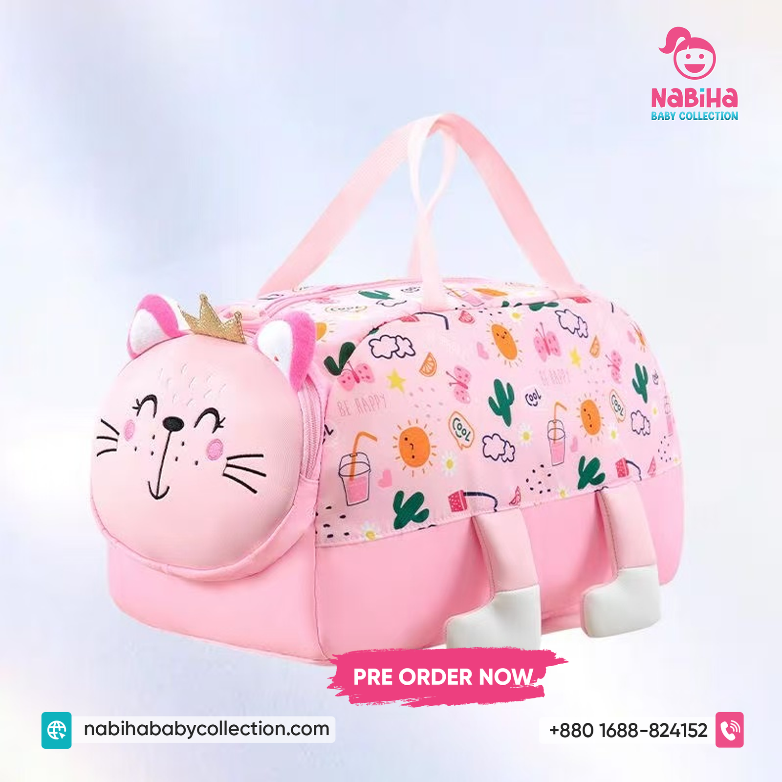 Cute Cartoon Animal Kids Travel Duffle Bag