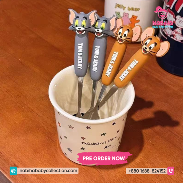 Tom & Jerry Cartoon Kids Spoon & Fork Set