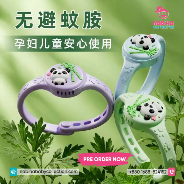 Panda Herbal Mosquito Repellent Bracelet for Kids