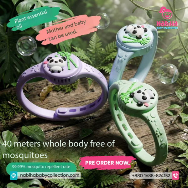 Panda Herbal Mosquito Repellent Bracelet for Kids