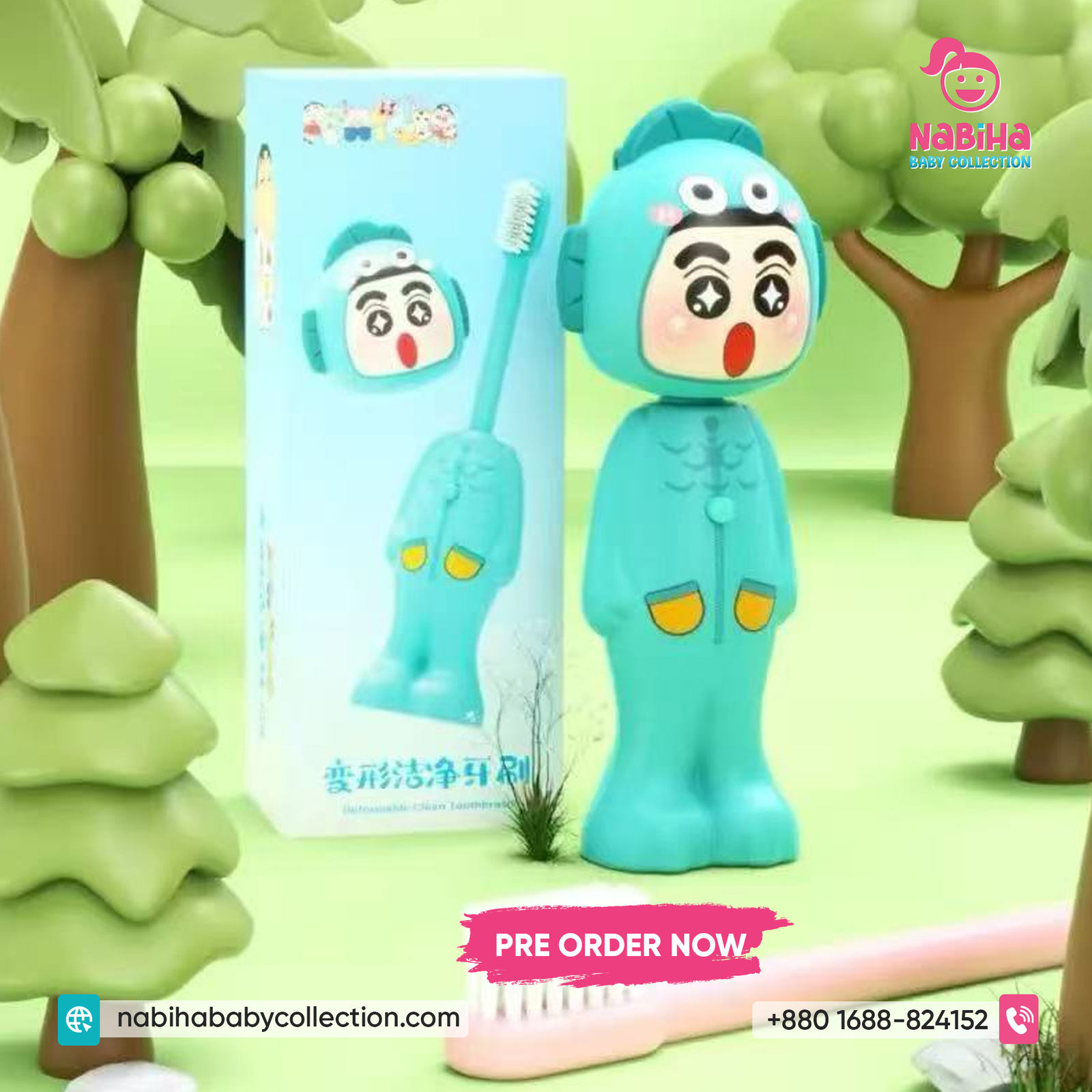 Shinchan Inspired Transformable Kids Toothbrush