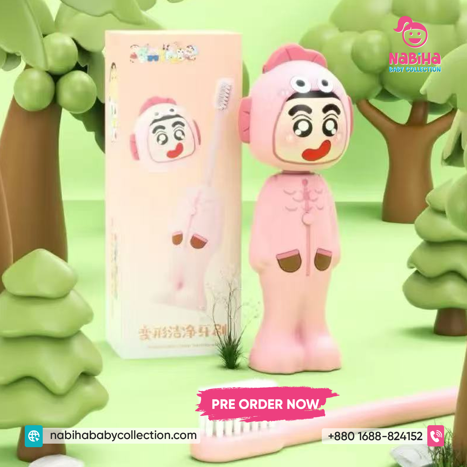 Shinchan Inspired Transformable Kids Toothbrush