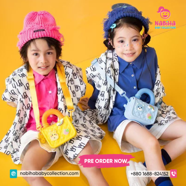 Cute Quilted Kids Handbag – Mini Cartoon Shoulder Bag for Girls