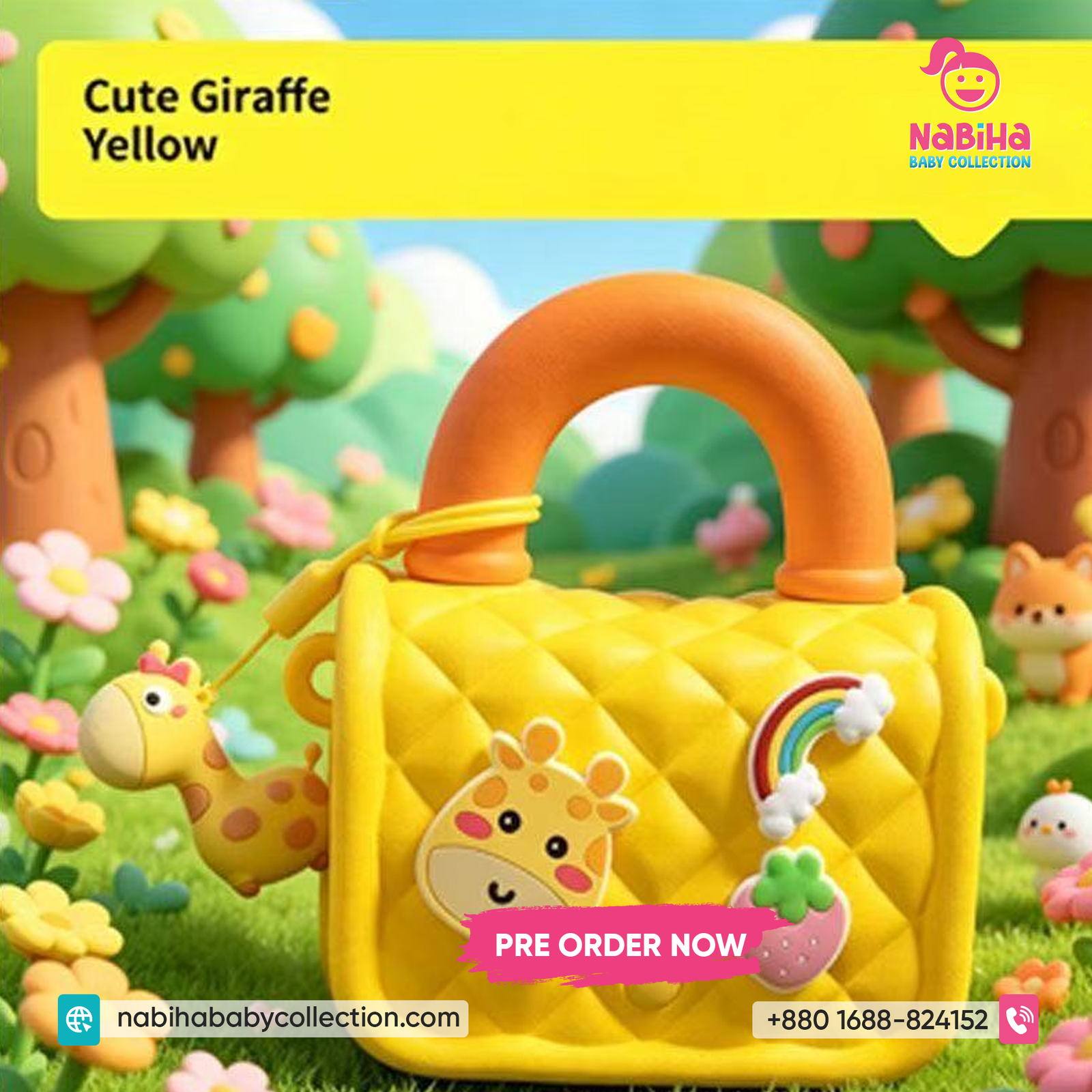 Cute Quilted Kids Handbag – Mini Cartoon Shoulder Bag for Girls