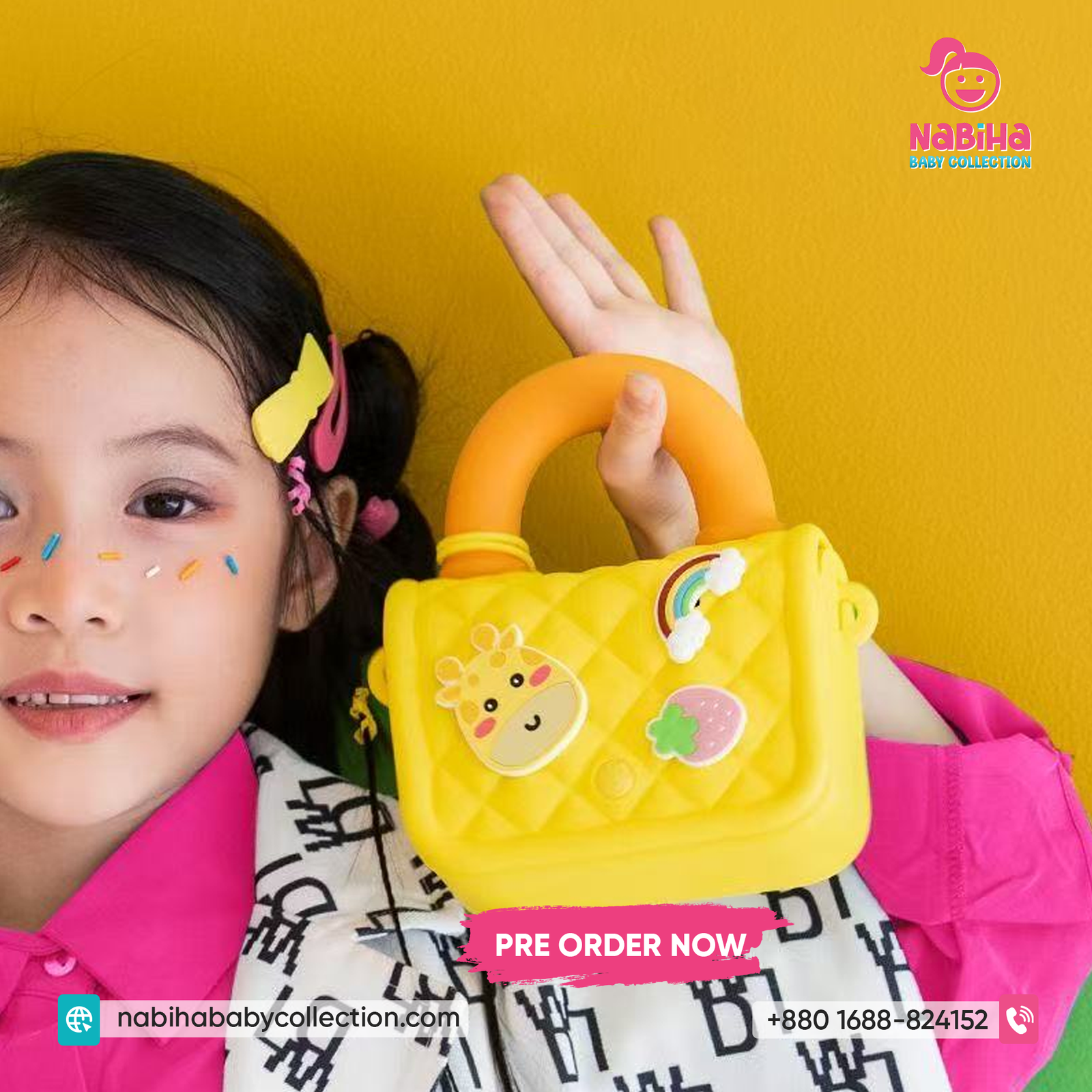 Cute Quilted Kids Handbag – Mini Cartoon Shoulder Bag for Girls