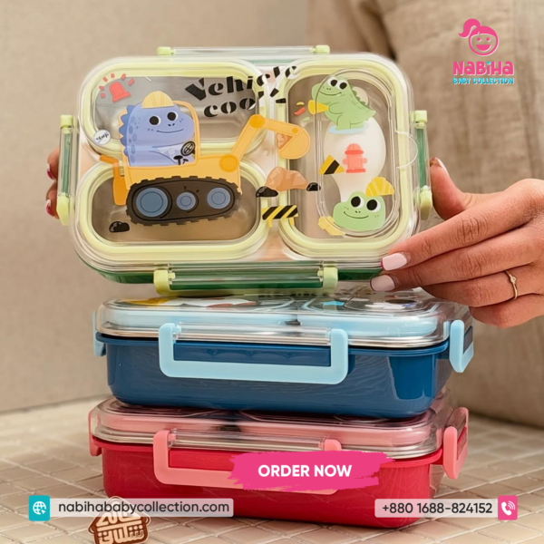 Cartoon Kids Compartment Lunch Box