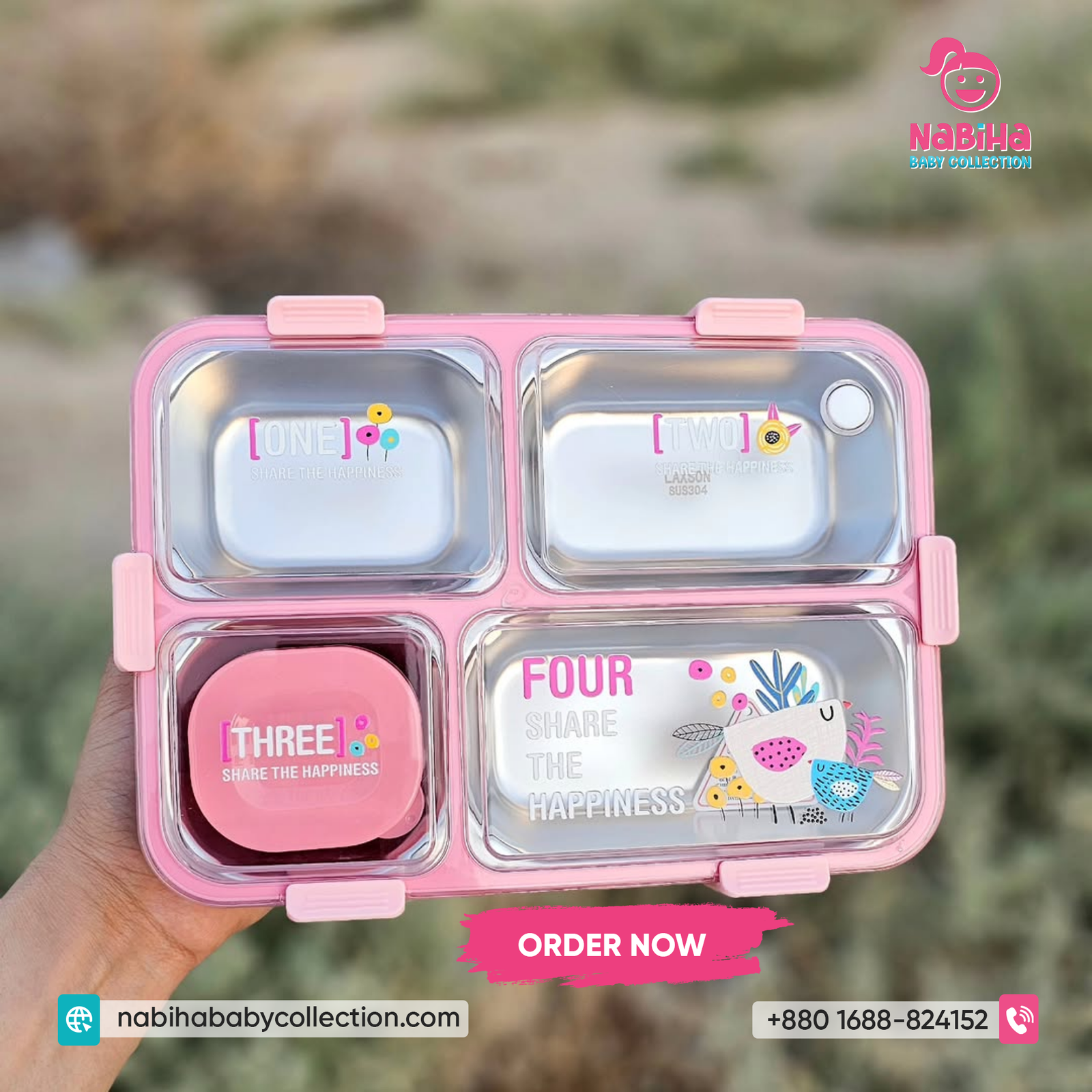 Stainless Steel Kids Bento Lunch Box