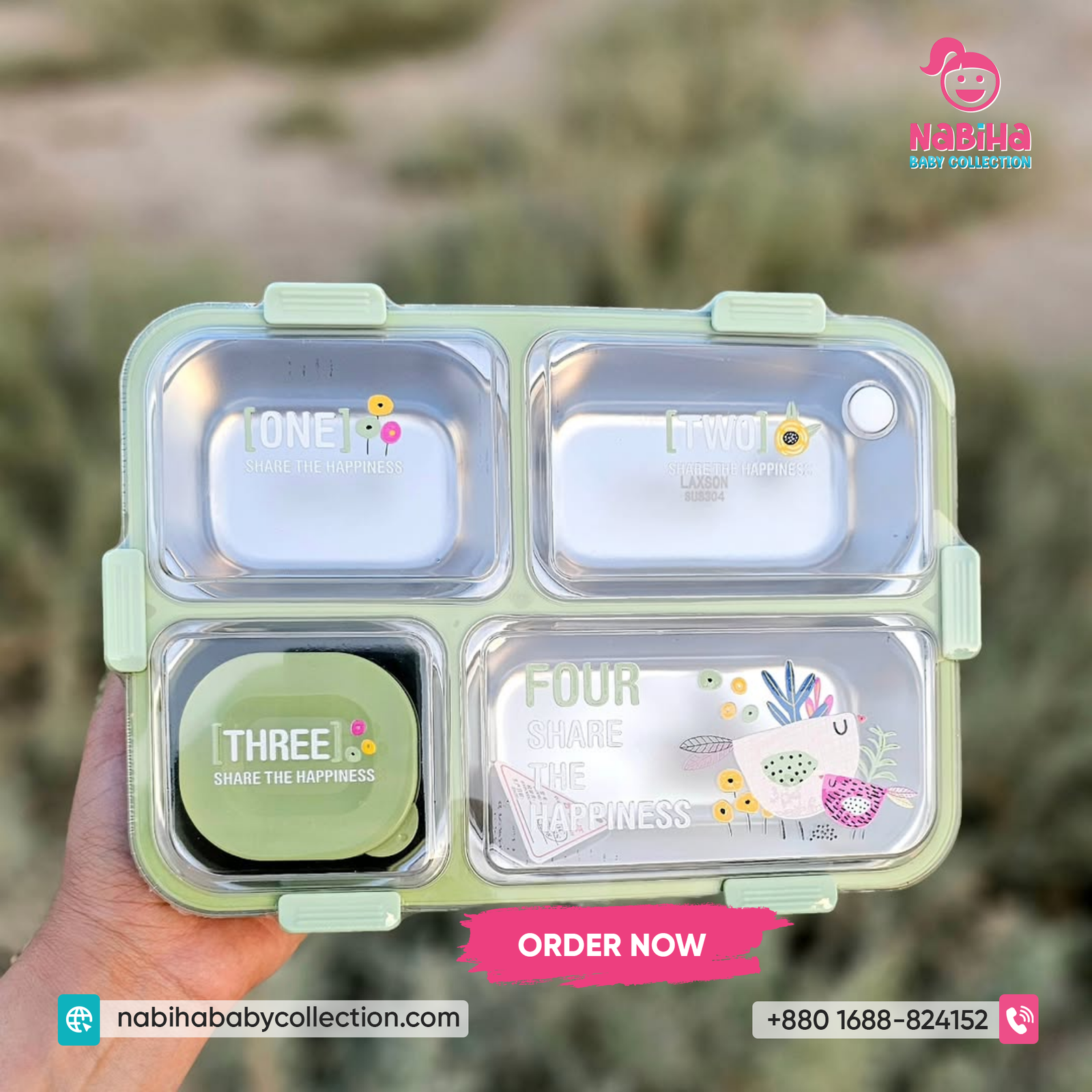 Stainless Steel Kids Bento Lunch Box