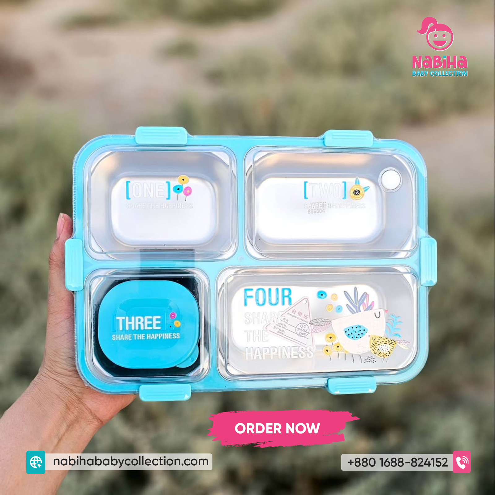 Stainless Steel Kids Bento Lunch Box
