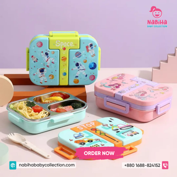 Cartoon Stainless Steel Kids Lunch Box