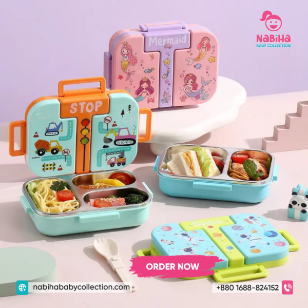 Cartoon Stainless Steel Kids Lunch Box