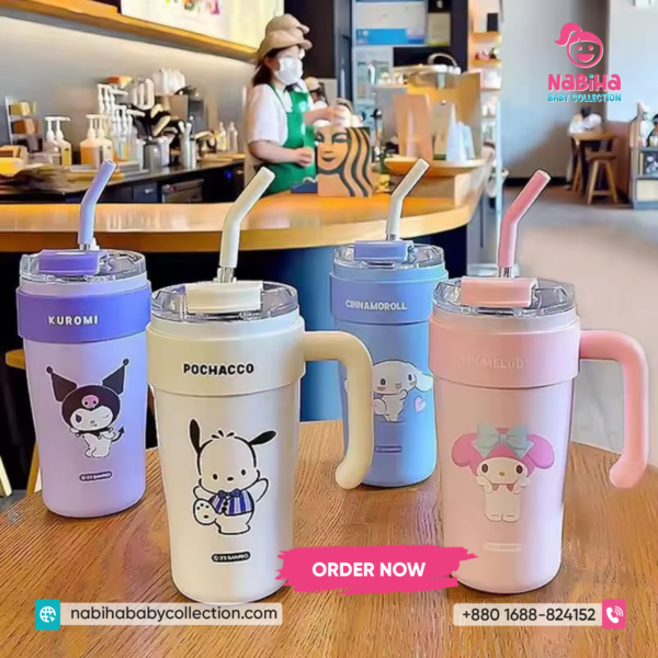 Sanrio Character Kids Stainless Steel Straw Bottle