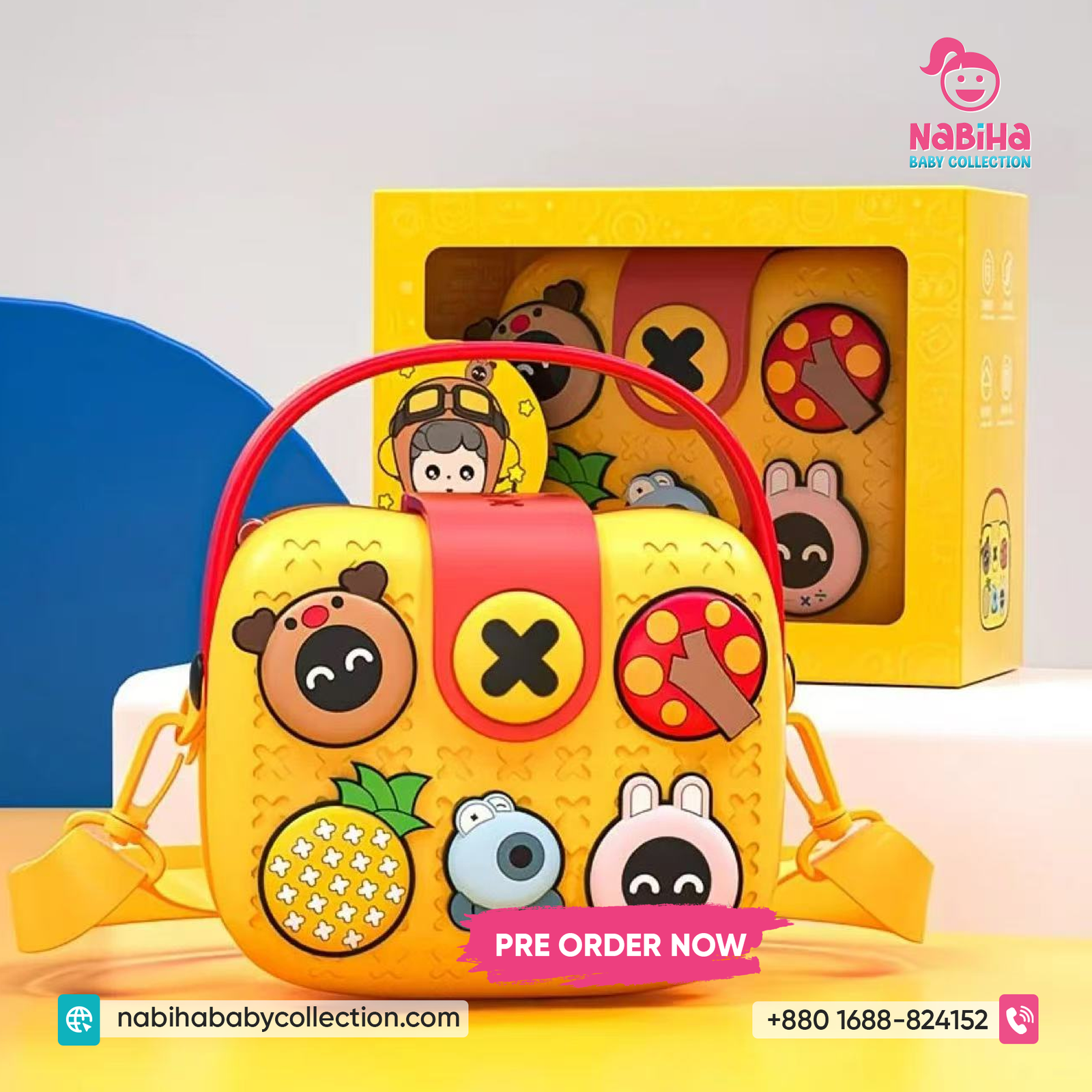 Cute Cartoon Kids Sling Bag – Mini Crossbody Shoulder Bag for Toddlers