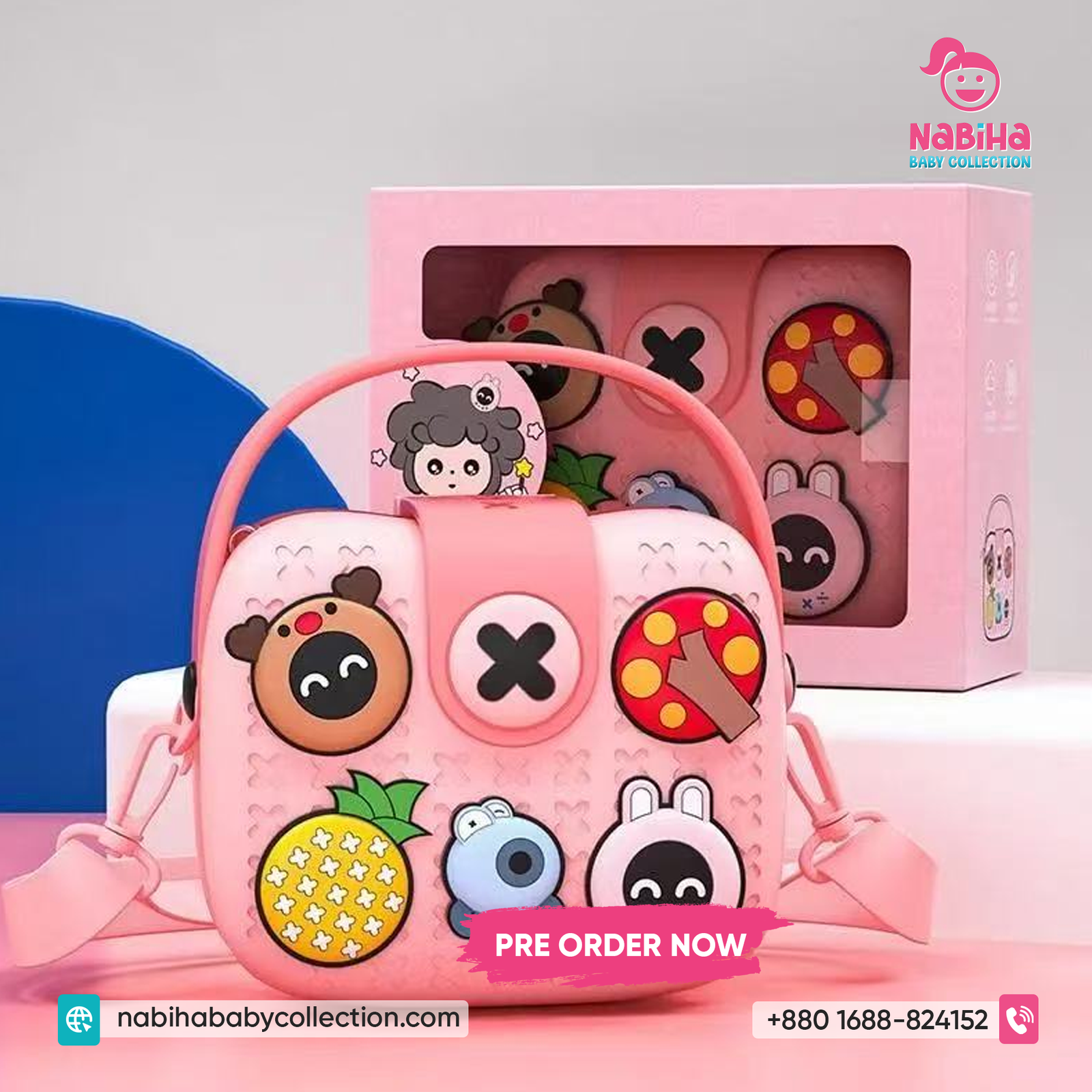 Cute Cartoon Kids Sling Bag – Mini Crossbody Shoulder Bag for Toddlers