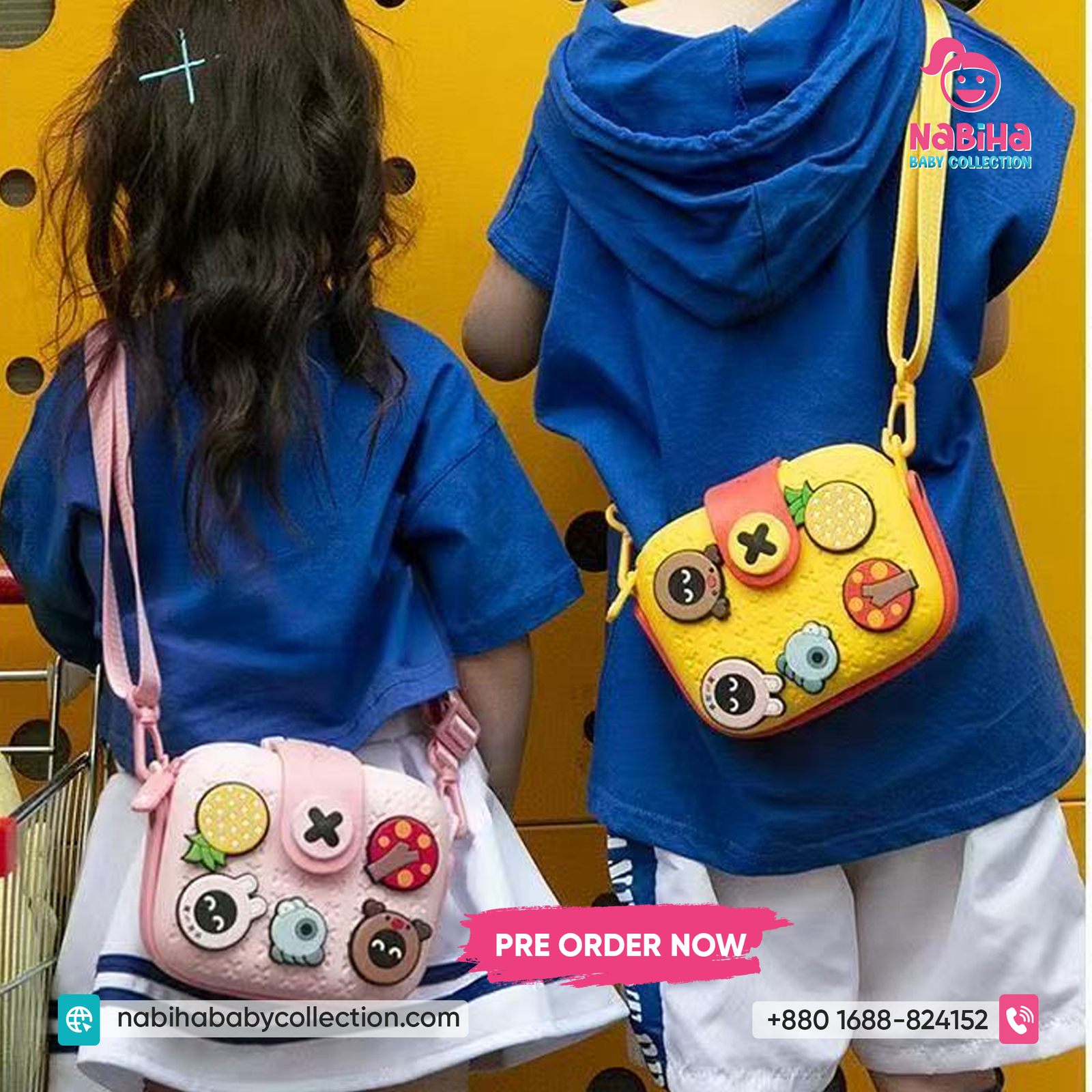 Cute Cartoon Kids Sling Bag – Mini Crossbody Shoulder Bag for Toddlers