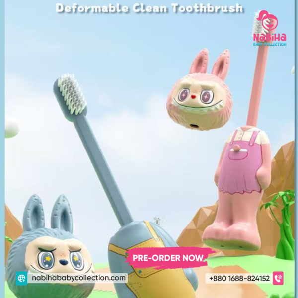 Bubu Transformable Kids Toothbrush – Cute Bunny Edition