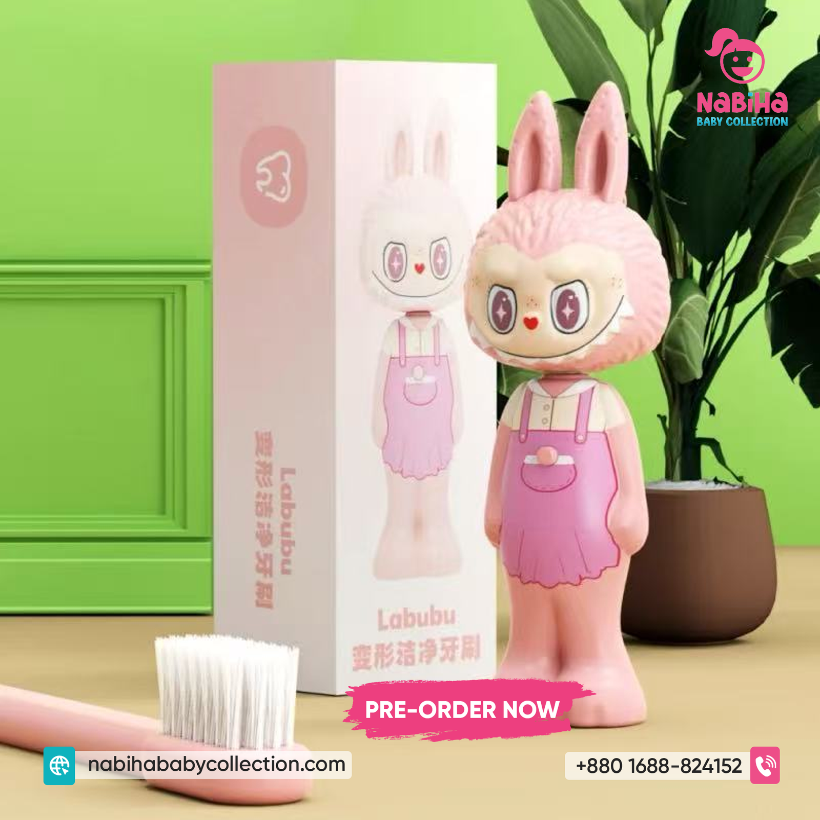 Bubu Transformable Kids Toothbrush – Cute Bunny Edition