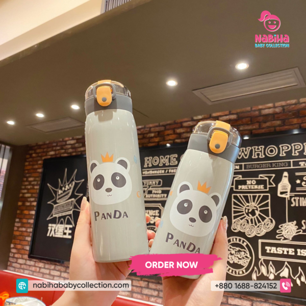 Cute Animal Kids Stainless Steel Water Bottle (350ml–500ml) – Leak Proof Thermal Flask