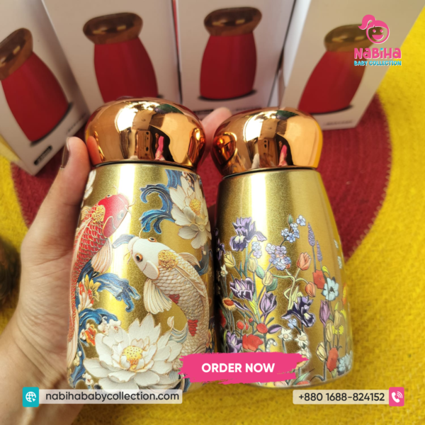 Luxury Gold Printed Thermal Water Bottle 230ml