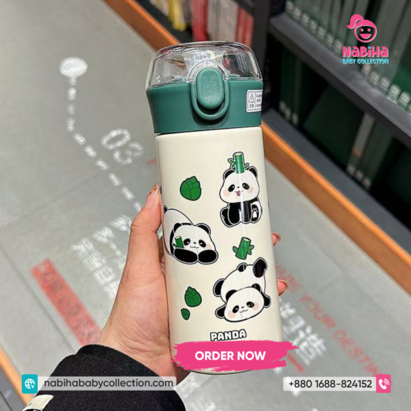 Panda Print Insulated Thermos Water Bottle –500ml