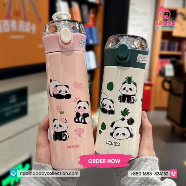 Panda Print Insulated Thermos Water Bottle –500ml