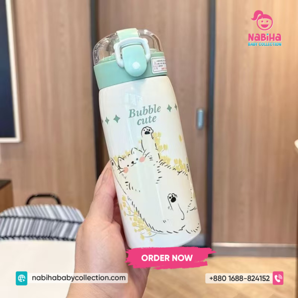 Bubble Cute Animal Print Insulated Thermos Bottle – (350-500ML)