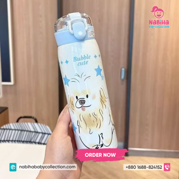 Bubble Cute Animal Print Insulated Thermos Bottle – (350-500ML)