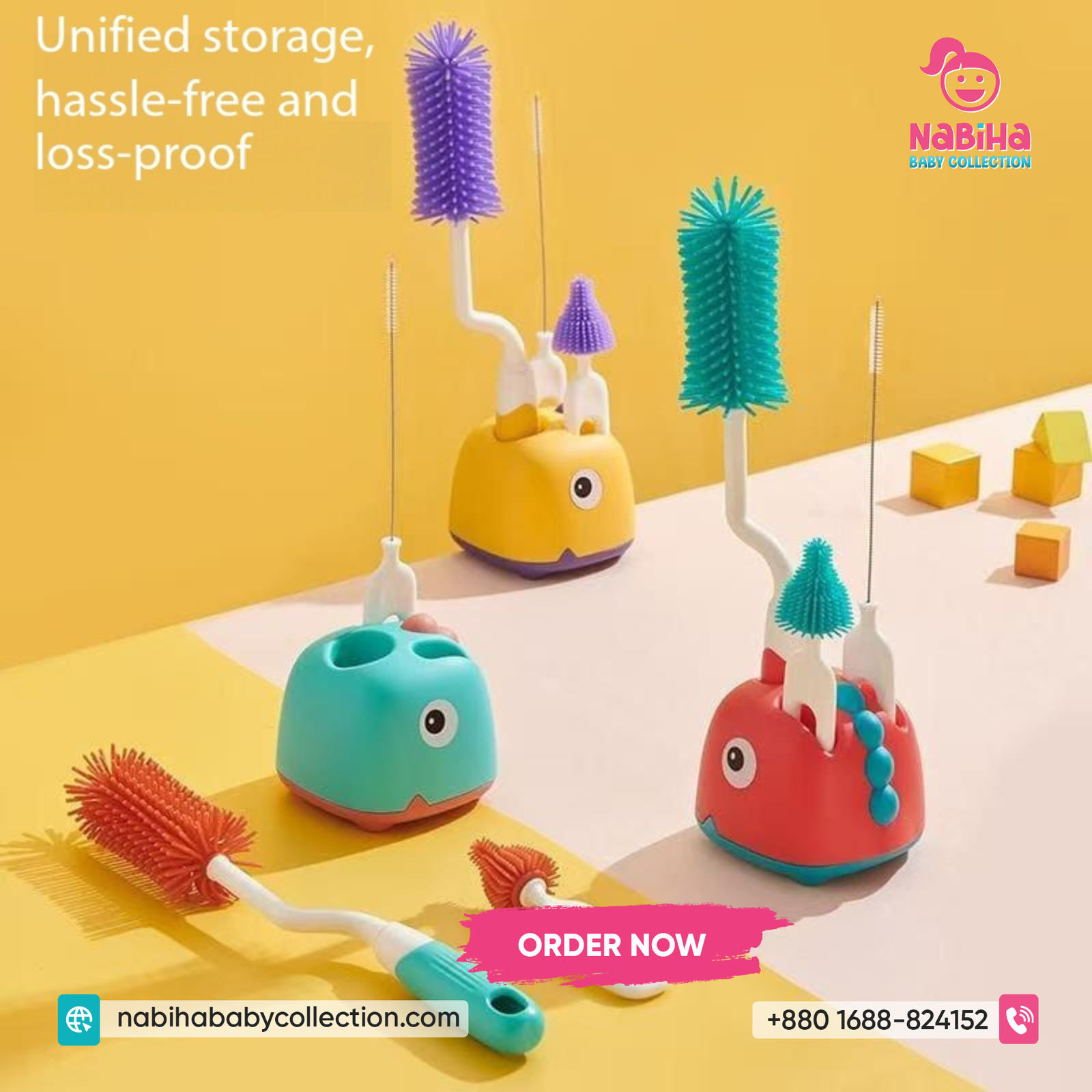 Baby Bottle Cleaning Brush Set – 5 in 1 Complete Cleaning Solution