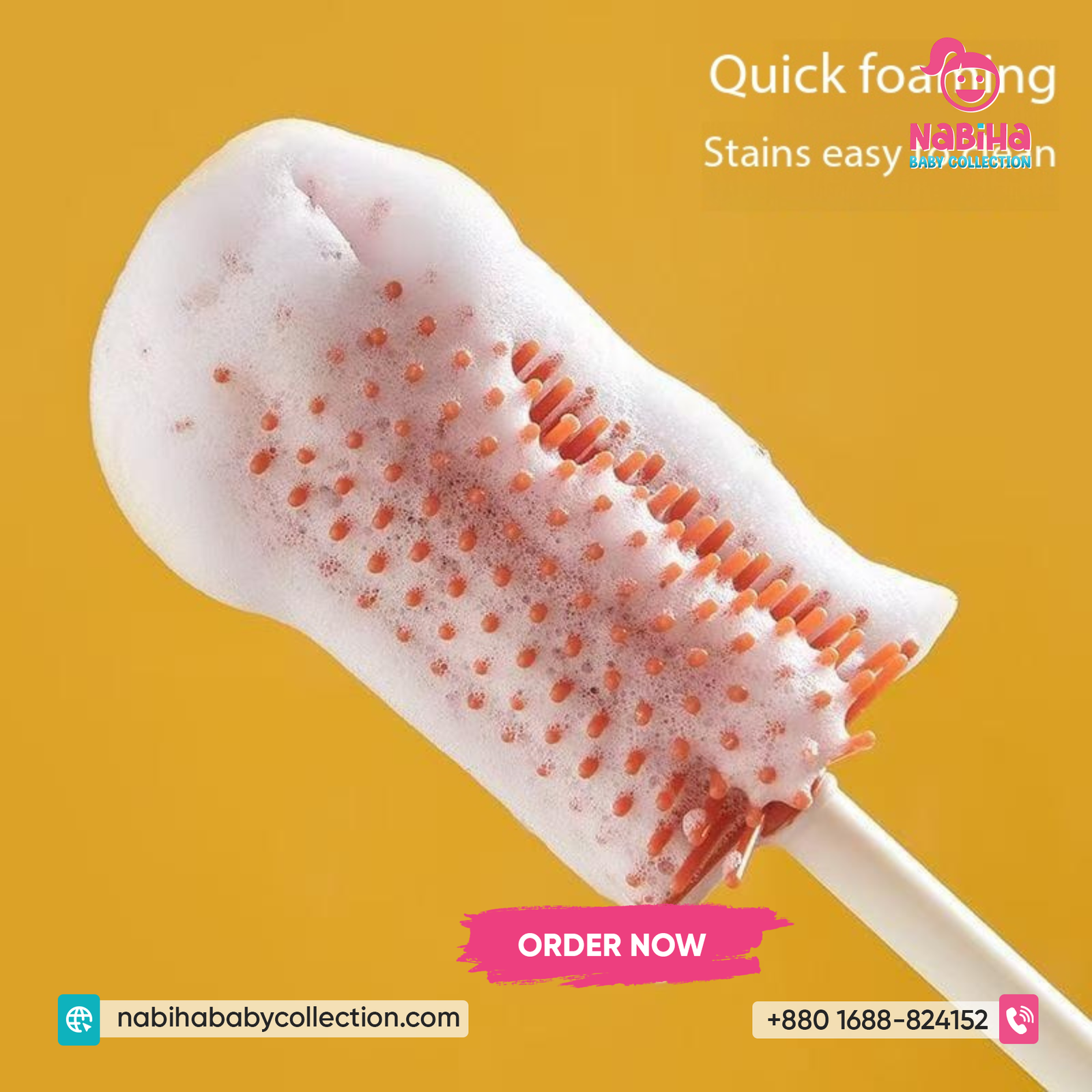 Baby Bottle Cleaning Brush Set – 5 in 1 Complete Cleaning Solution