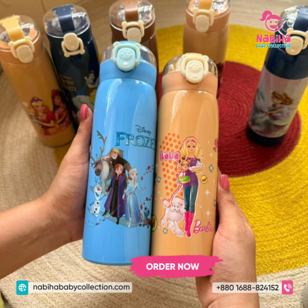 Cartoon Kids Thermos Water Bottle 480ml