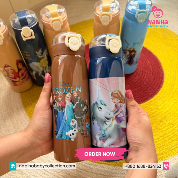 Cartoon Kids Thermos Water Bottle 480ml